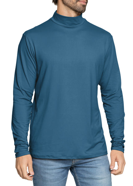 Men's Oh So Soft Mock Neck Long Sleeve Shirt Perfect for Casual Wear, Stylish, Classic Fit