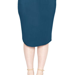 Women's Plus Size Soft Stretch MIDI Skirt
