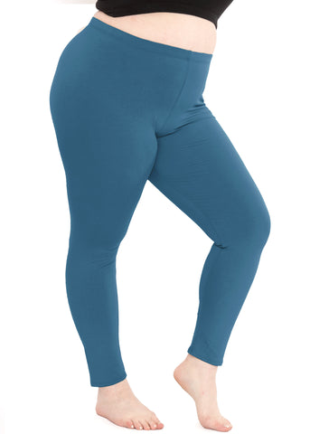 Women's Plus Size Full Length Cotton Leggings Even More Colors