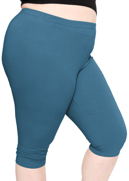 Women's Plus Size Knee Length Cotton Leggings