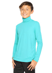 Oh So Soft Boy's Long Sleeve Poly Spandex Turtleneck Even More Colors