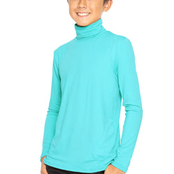 Oh So Soft Boy's Long Sleeve Poly Spandex Turtleneck