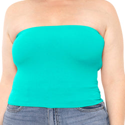 Women's Regular and Plus Size Crop Tube Top