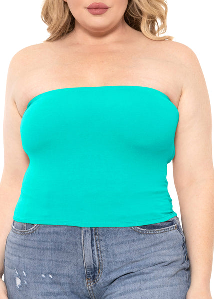 Women's Regular and Plus Size Crop Tube Top