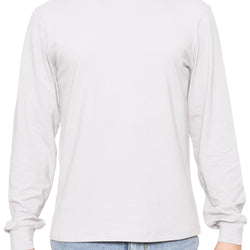 Men's Cotton Mock Neck Cuffed Long Sleeve Top
