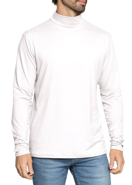 Men's Oh So Soft Mock Neck Long Sleeve Shirt Perfect for Casual Wear, Stylish, Classic Fit