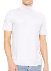 Men's Cotton Mock Neck Short Sleeve Top