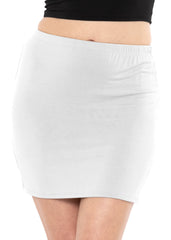 Women's Cotton Soft Stretch Fabric Basic Mini Skirt