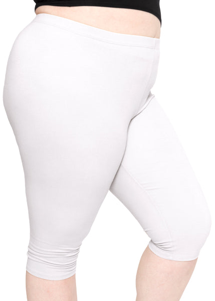 Women's and Plus Size Knee-Length Cotton Leggings