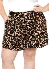 Women’s and Plus Size Flowy Wide Leg Shorts with Pockets