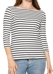 Women's and Plus Oh So Soft ¾ Boat Neck Top