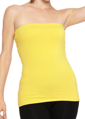 Women's & Plus Long Length Tube Top Still More Colors