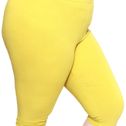 Women's and Plus Size Knee-Length Cotton Leggings