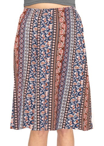 Knee Length A-Line Flowy Skirt