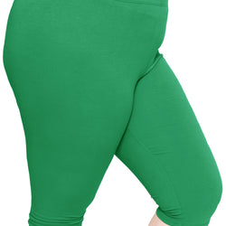 Women's and Plus Size Knee-Length Cotton Leggings