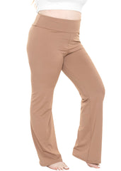Women Plus Size High Waist Ultra Flex Full-Length Bootcut Yoga Pants