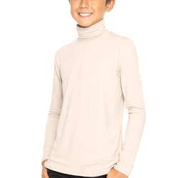 Oh So Soft Boy's Long Sleeve Poly Spandex Turtleneck