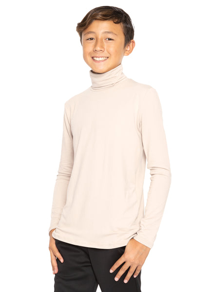 Oh So Soft Boy's Long Sleeve Poly Spandex Turtleneck