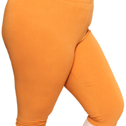 Women's and Plus Size Knee-Length Cotton Leggings