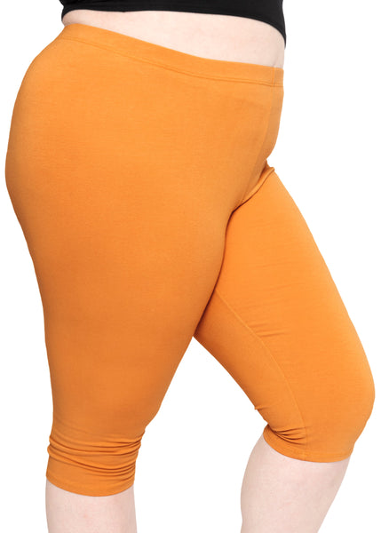 Women's and Plus Size Knee-Length Cotton Leggings