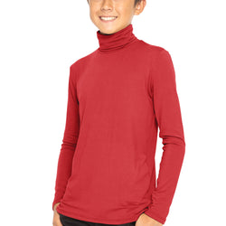 Oh So Soft Boy's Long Sleeve Poly Spandex Turtleneck