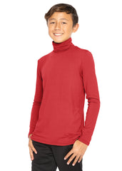 Oh So Soft Boy's Long Sleeve Poly Spandex Turtleneck More Colors