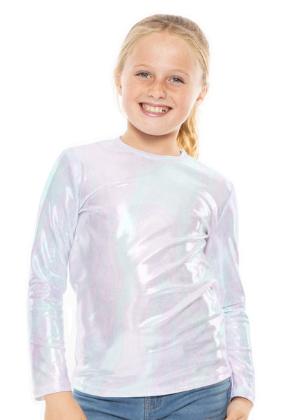 Youth Girl's Oh So Soft Long Sleeve Crew Neck Top Prints