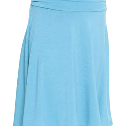 Youth Girl's Flowy Knee Length Skirt with Ruched Waistband