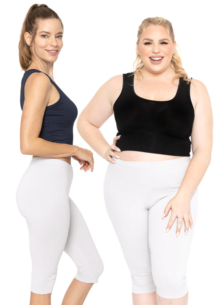Women's and Plus Size Oh So Soft Knee Length Leggings | Small to 3X