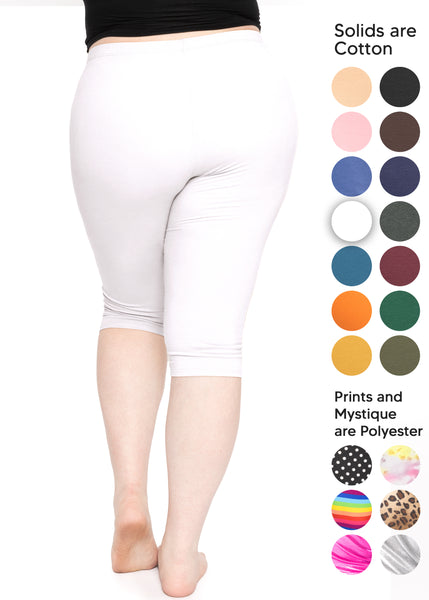 Women's and Plus Size Oh So Soft Knee Length Leggings | Small to 3X