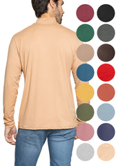 Men’s Oh So Soft Mock Neck Long Sleeve Shirt Perfect for Casual Wear, Stylish, Classic Fit