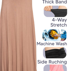 Youth Girl’s Flowy Ankle Length Skirt with Ruched Waistband