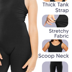 Teamwear Girl's Cotton Tank Biketard | Size 4 to 14