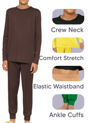 Youth Boys' Oh So Soft Jogger Set with Long Sleeve Crew Neck Top