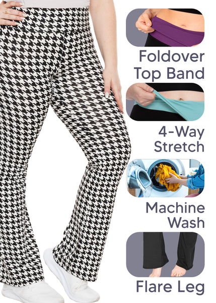 Women's Foldover Plus Size Yoga Pants | Large to 7X