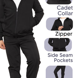 Girl’s Cadet Jacket and Jogger Sweatsuit Set