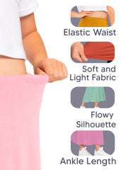 Youth Girl's Flowy A-Line Skirt Ankle Length