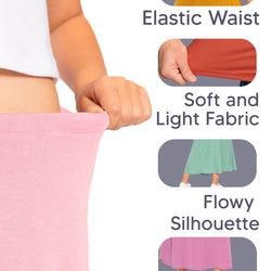 Youth Girl's Flowy A-Line Skirt Ankle Length