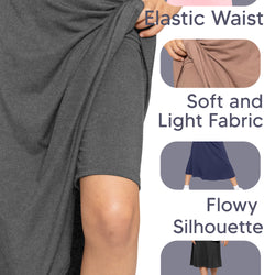 Girl's A-Line Midi Skirt with Built-in Shorts | Size 4 to 16