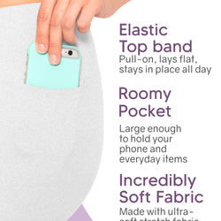 Women and Plus Size High Waist Knee Length Leggings with Pocket