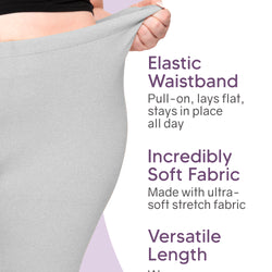 Women's Plus Size Knee Length Cotton Leggings