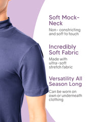 Men's Cotton Mock Neck Short Sleeve Top