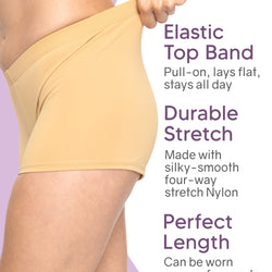 Women's and Plus Size Nylon Booty Shorts