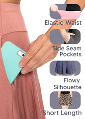Women’s and Plus Size Flowy Wide Leg Shorts with Pockets