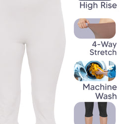 Women's and Plus Size High Rise Knee Leggings
