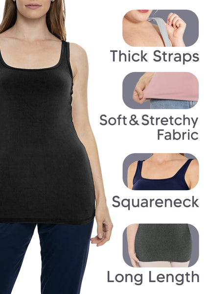 Women's Oh So Soft Long Length Tank Top
