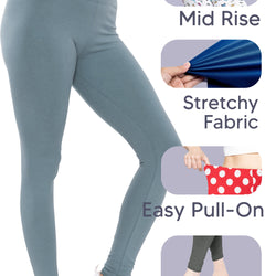 Women's Plus Size Full Length Cotton Leggings