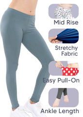 Women's Plus Size Full Length Cotton Leggings