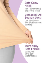 Women's and Plus Oh So Soft Long Sleeve Crew Neck Top