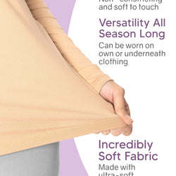 Women's and Plus Oh So Soft Long Sleeve Crew Neck Top